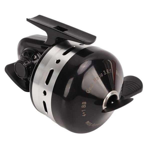 Fiske Spinnereel i Rustfrit Stål Metal Sort 3.6:1 Gear Ratio Baitcasting Fiskehjul til Ferskvand Saltvand
