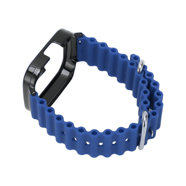 2 i 1 urrem Beskyttelsesetui Silikone Justerbar erstatningsrem til Redmi Watch 3 Blue