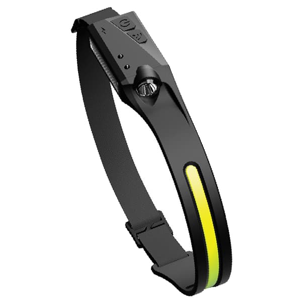 LED-hodelykt USB-oppladbar bevegelsessensor COB LED-hodelykt lommelykt for utendørs fiske løping
