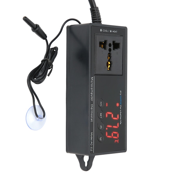 Digital temperaturregulator termostat for reptilinkubator drivhus akvarium EU-plugg 220V