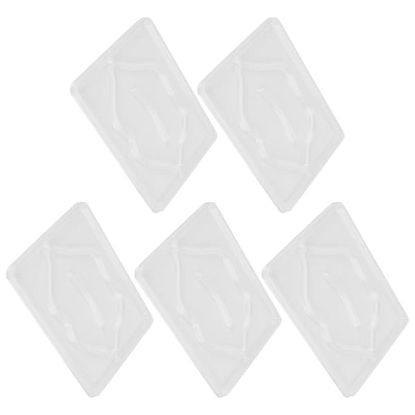 5 st DIY läppmaskformar Transparenta återanvändbara läppskönhetsmaskformar för kvinnor