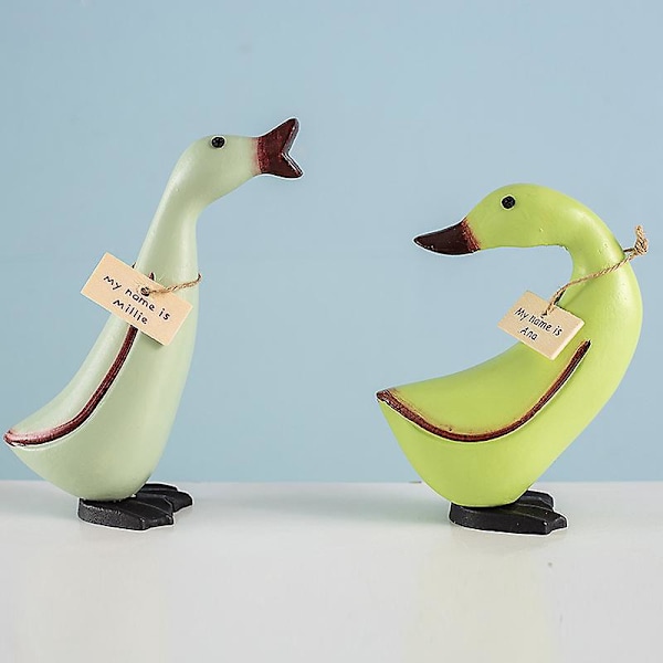 3 stk dekorative andefigurer furutrær skrivebordsdekorasjon for dekorasjon