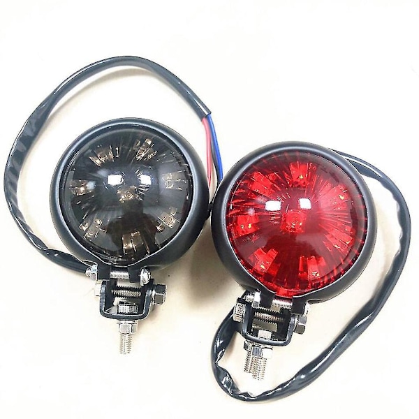 5W Motorcykel LED 12V Justerbar Cafe Racer Stil Stopp Broms Baklampa Bakljus-B11 Svart
