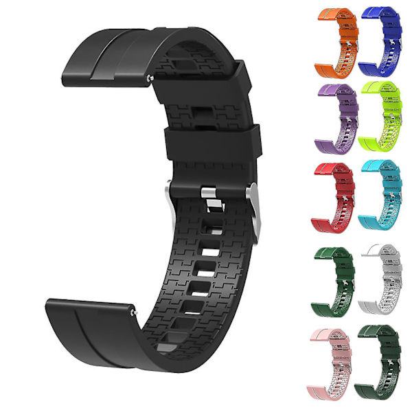 Vattentät 22mm mörkblå silikonklockarmband för Huawei GT/2 Pro