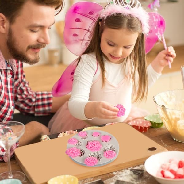 3D Blomst Silikoneform Kagepynt Topper Silikone Jello Sukker Chokolade Fondantforme