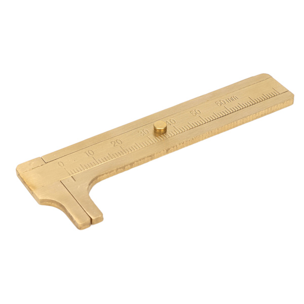 Pocket Messing Caliper Profesjonell høy nøyaktighet 0 til 60 mm Enkeltskala Mini Handy Caliper for Perle Wire Juvel Rings