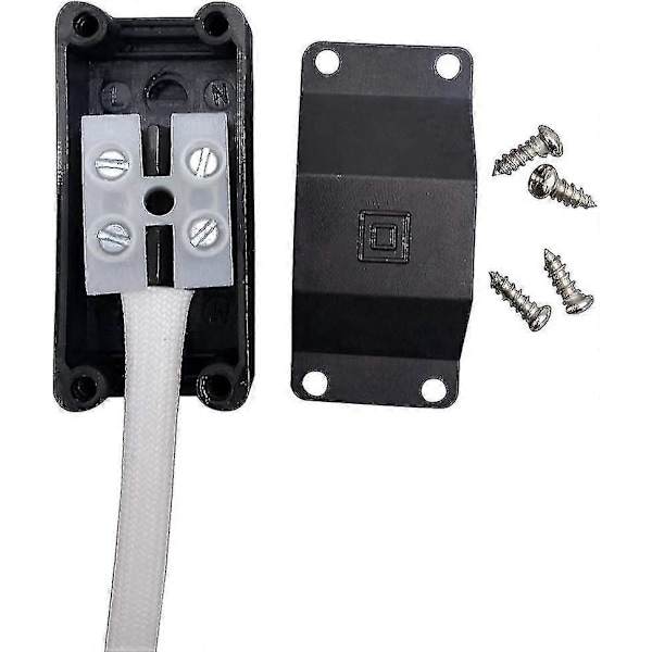 (6-pak) GU10 Lampeholder Keramisk Base og Klemrække/Bro med Kabel og Isolationsmuffe - Pæresokkel Konnektor Adapter til LED og Halogen