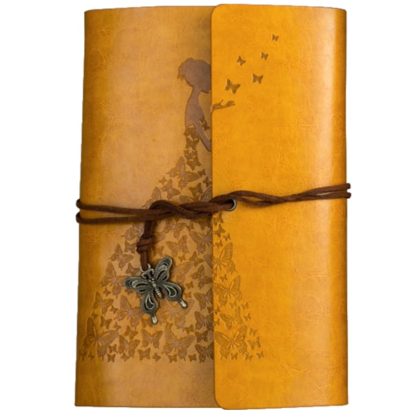 Vintage Kraft Notepad A6 Loose Leaf Notebook Läder Writing Journal