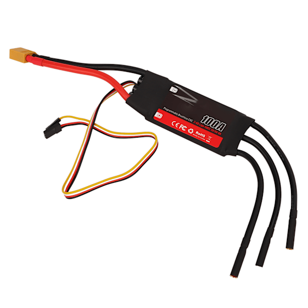 100A RC elektrisk fartskontroller børsteløs motor ESC erstatningsdel for DIY RC fly fastvinget drone