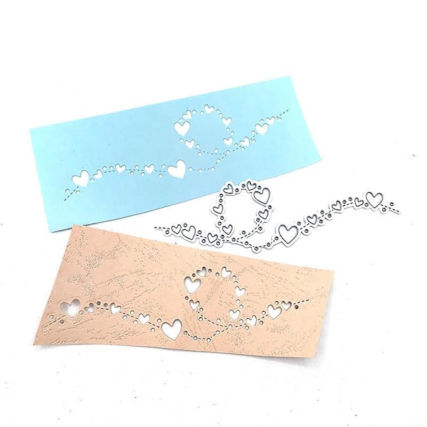 Hjerteblonder Metal Skæreforme til DIY Scrapbooking Kortfremstilling Stenciler og Album Dekoration