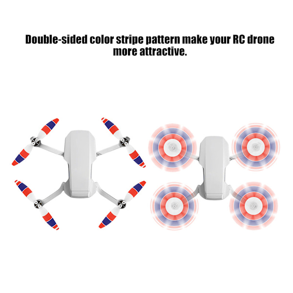 2-par RC Drone 4726F propellerbrusreducerande utbyte Passar för DJI Mavic Mini (dubbelsidig 3 färger)