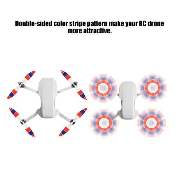2-pars RC Drone 4726F Propell Støyreduksjon erstatning Passer for DJI Mavic Mini (dobbeltsidig 3 farger)