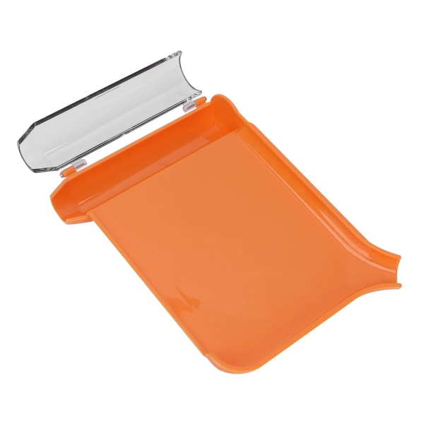 Pilletællebakke Orange NonContact Clean Piller Dispenserbakke med spatel gennemsigtigt låg