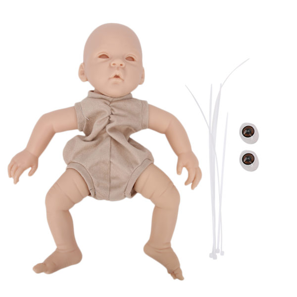 Simulering Omålad Reborn Dockkit Vinyl Oavslutad Babydocka Gjutform Delar Set 18 Tum