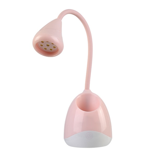 Nail Art Lamp 8 LED-lampa Pärlor USB -laddning Bärbar Quick Nail Tork Gellack Ljus för Nagelsalong Hem DIY Manikyr Rosa