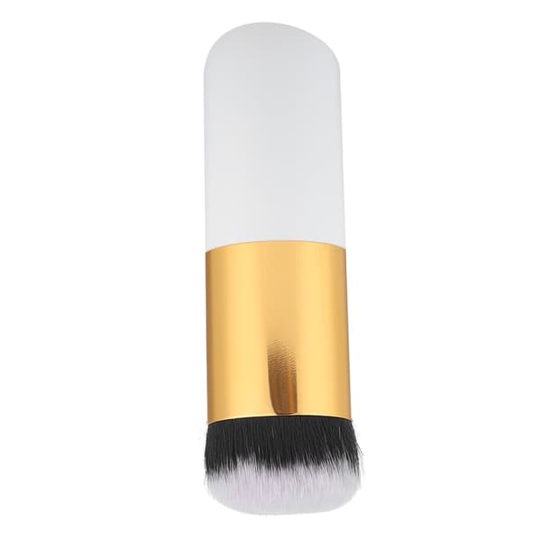 Rundhovedet Foundation Pudderbørste BB Cream Kosmetikbørste Makeuptool (Hvid Guld)