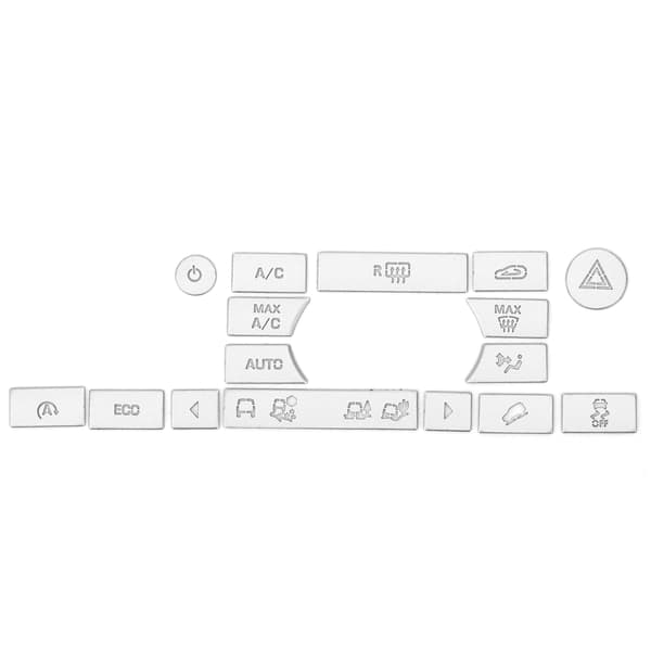 Aircondition-Knapper Trim i Aluminium Legering, Passer til Land Rover Discovery Sport 2016‑2019