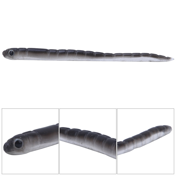 10 stk 1,7g 9cm Silikon Kunstig Mark Jordorm Myk Fiske Lokker Agn Fisk Utstyr Tilbehør Kit