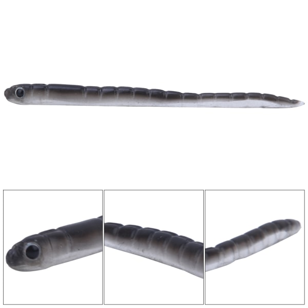 Silikon, kunstig orm, meitemark, myk fiskelokk Agn, fiskeutstyr (10 stk, 1,7 g, 9 cm)