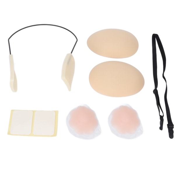 Push Up Frontless BH Kit Cover Rygglös Deep Plunge BH Kit för kvinnor Hudfärg