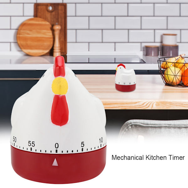 Lovely Chicken Timer Mekanisk Kjøkken Matlaging Vekkerklokke for Home Decor Timing Påminnelse