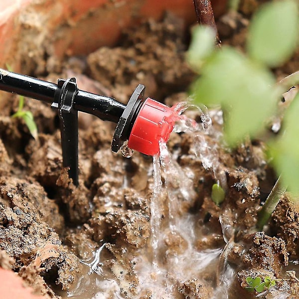 100 stk. Drypvanding Justerbar Dryp Selvvandingssystem Slange Dryp Mikro Sprinklere Emitter Dryppere Til Plante Drivhus