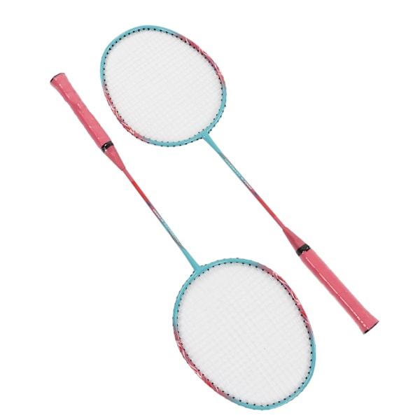 Badmintonracket Lätt Bärbar Järnlegering Ram Dubbla Badmintonracketar för Nybörjare