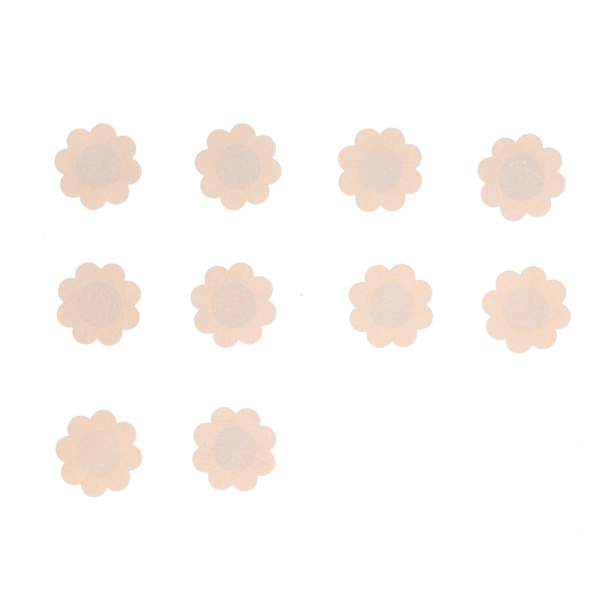 5 par engångsbröstskydd bekväma beige självhäftande behåar osynliga bröstvårtsskydd blomma form fri storlek