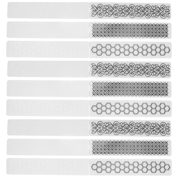 9 stk. blomsterpregefolder i plast DIY papirdekorasjonskortprodusent mal tilbehør