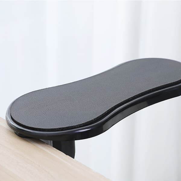 Computer Armlæn Roterbart Komfortabelt Anti-Slip Ergonomisk Skrivebordsarmlæn til Hjemmekontor Sort