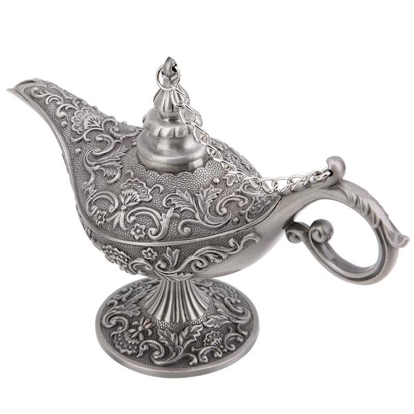 Røkelsebrenner i form av en hul Aladdin-lampe, dekorasjon til skrivebordet, hjemmet