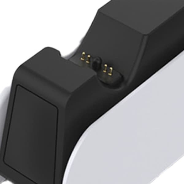 Controller-ladestation Smart Effektiv Hurtig Dobbelt Opladningsdock med LED-indikator til PS5 Sort Hvid