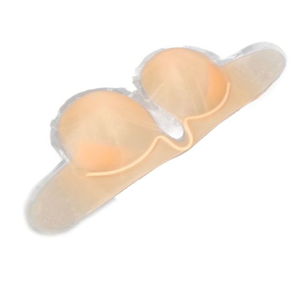 Adhesive silikon BH, en del push up stroppeløs sømløs push up BH for brudekjole D