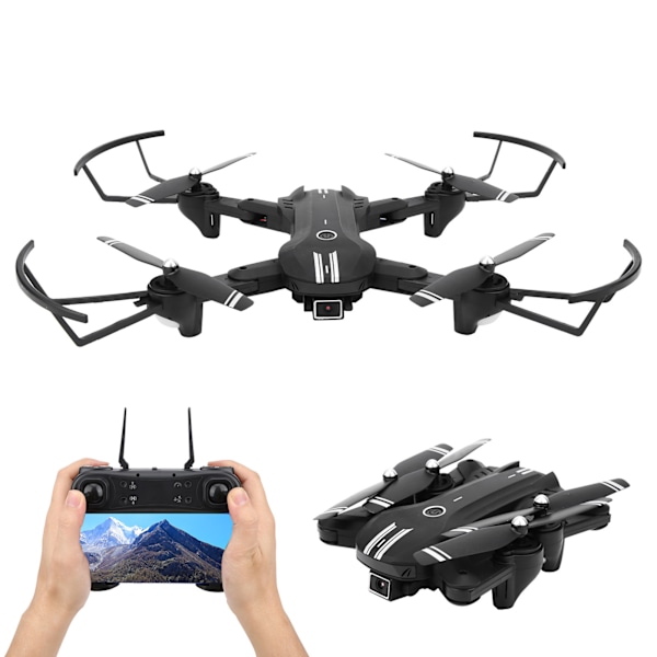 H168 Mini Foldbar Drone Dobbelt Linse Fjernbetjening 4K Kamera 4 Kanal WiFi 6‑Akset Gyroskop