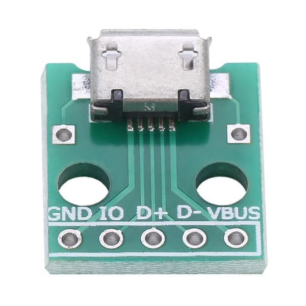 10 kpl Micro USB -naarasliitin DIP-adapterilevyyn 5-nastainen 2,54 mm nousu
