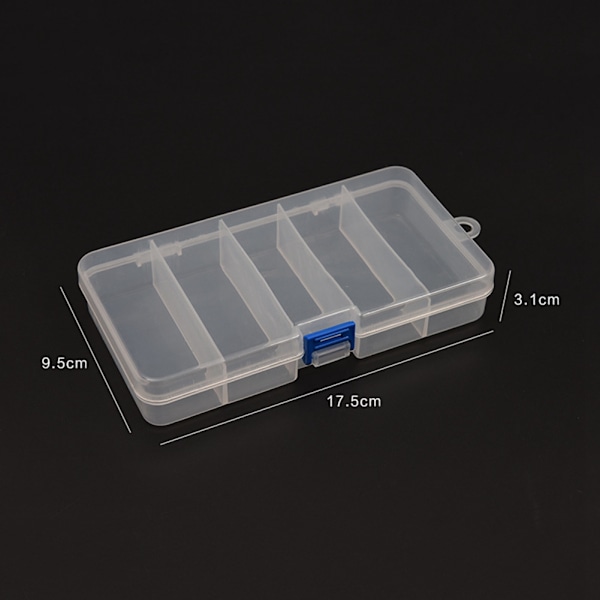 5 rum Fly Lure Box Fiskeri Grej Opbevaringsboks Ske Søm Bait Grej Etui