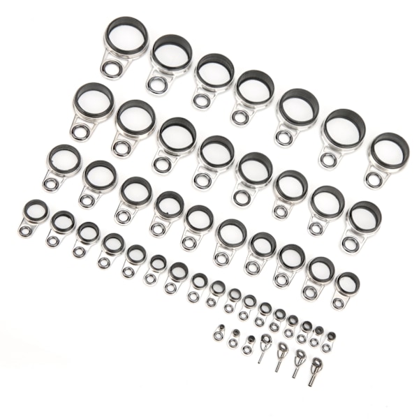49 i 1 set Universal Rock Casting Tackle Fiske Spö Guider Linje Ringar Topp Tips