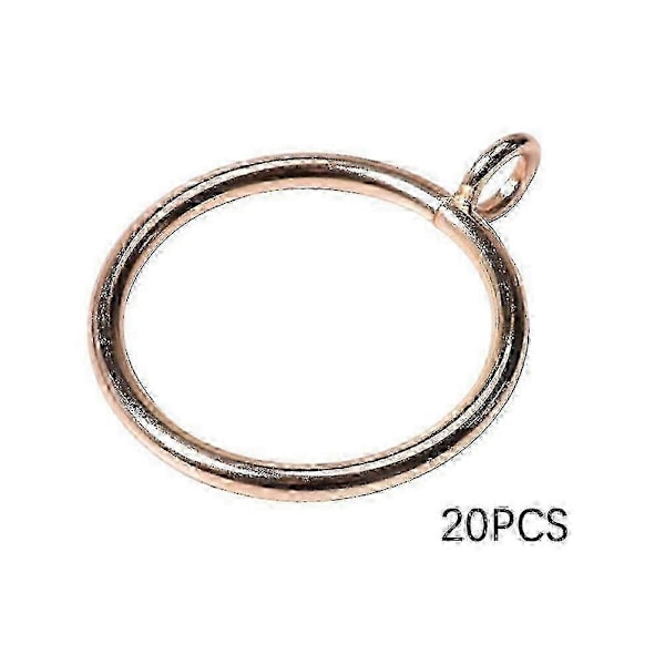 38mm Gardinringe Metal Øje Draperi Ringe til Køkken Soveværelse Guld 20 stk