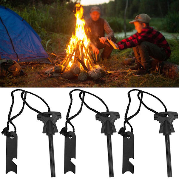 3 kpl Camping Sandwich Flint Butterfly muotoinen kahva Fire Starter Outdoor Survival Tool