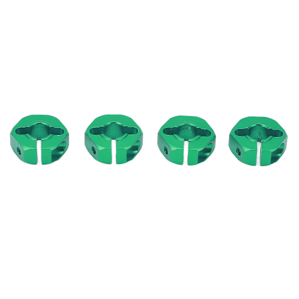 4 stk 12 mm Hjul Hex Drive Hub Adapter Combiner Coupler med stiftskruer RC Car Reservedeler for 1/10 RC CarGreen