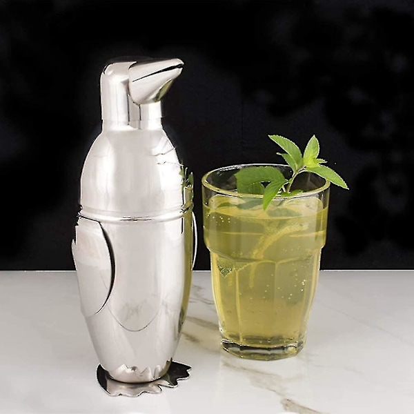 Cocktail Shaker, Penguin Stål Bar Bartender Drink Mixer Shaker Potte, Vinflaske, Cocktail Tilbehør-B5