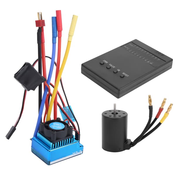 120A børsteløs ESC + 3650 2300KV børsteløs motor + programkort for 1:10 RC bilmodell