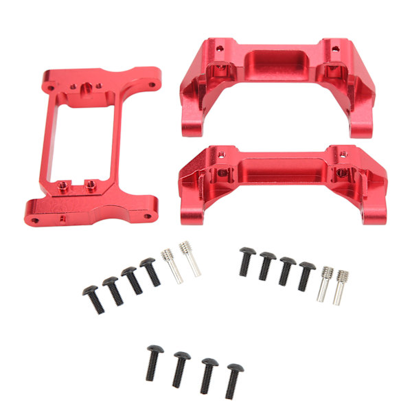 RC främre bakre stötfångare monteringsservo monteringssats aluminiumlegering stötfångare monteringsservo montering för Traxxas 1/10 RC Crawler Car Röd