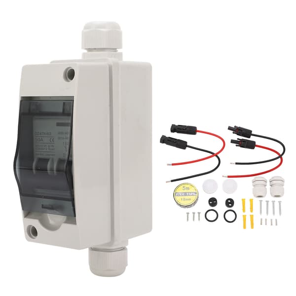 Dobbeltstrøms RV-afbryder med DIN-skinnekabinet Solpanelafbryder 12-400VDC 90-400VAC