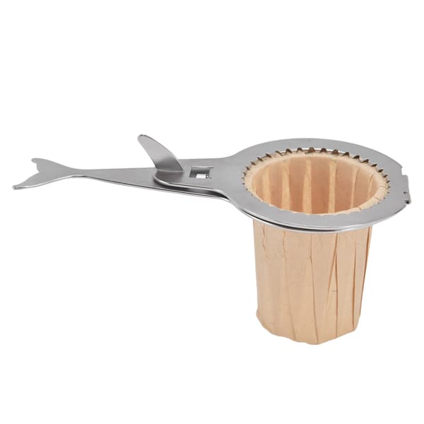 40 STK kaffefilter med holder i rustfrit stål Bærbar engangsfilterpapirkop til husholdning