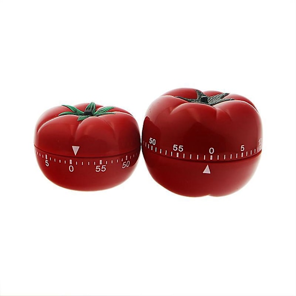 Tomatformet Mekanisk Køkken Timer 60 Minutters Nedtælling Madlavning og Bagehjælper Stor og Lille Størrelse