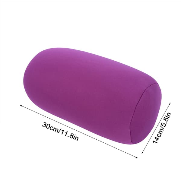 Micro Mini Microbead Ryggpute Rull Pute Reise Hjem Sove Komfortabel Lilla