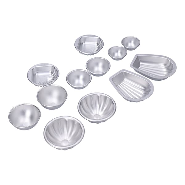 DIY badesaltkuleform husholdningsbærbar aluminiumslegering mousse kake bakeformsett#2