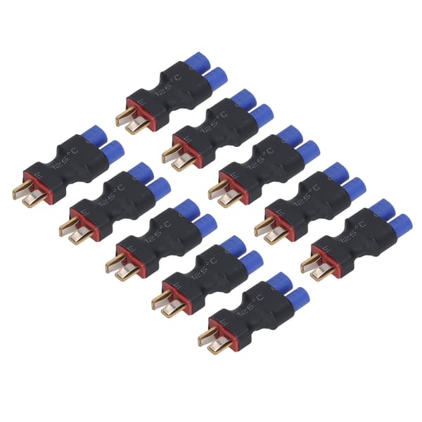 10 stk. RC LiPo batteristikadapter Universal EC3 hun til T-stik hanstik til RC bil fly båd