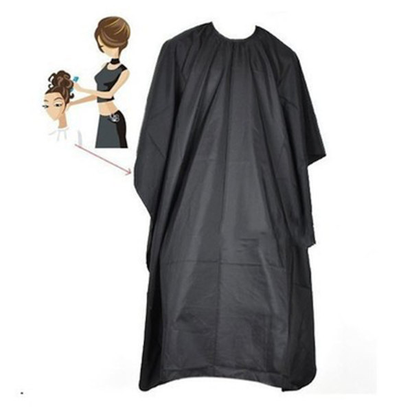 Hair Cutting Cape Svart Vattentät Andas Justerbar Hårstyling Cape för Frisörsalong